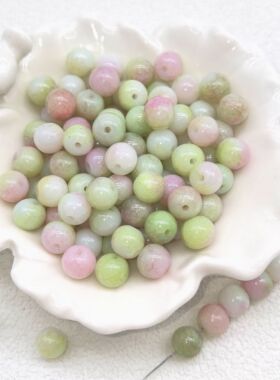 8mm龙纹琉璃珠仿瓷珠玻璃散珠子手工diy串珠材料手串项链手链配件