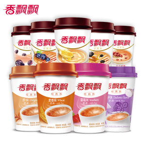 香飘飘奶茶12杯早餐杯装奶茶下午茶速溶即饮饮品麦香草莓香芋味