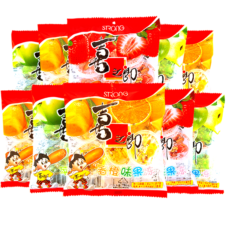 喜之郎果味果冻30包多口味什锦吸吸果冻零食整箱年货批发