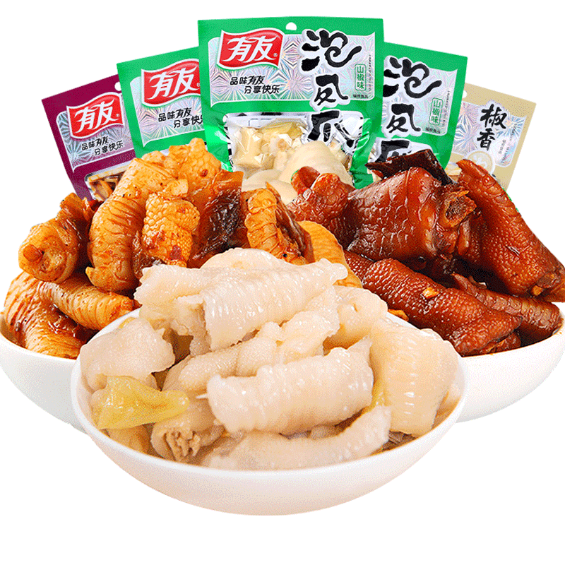 袋装红油泡椒鸡爪多味即食凤爪休闲零食品 5 100g 有友泡椒凤爪 袋装红油泡椒鸡爪多味即食凤爪休闲零食品 5 100g 有友泡椒凤爪