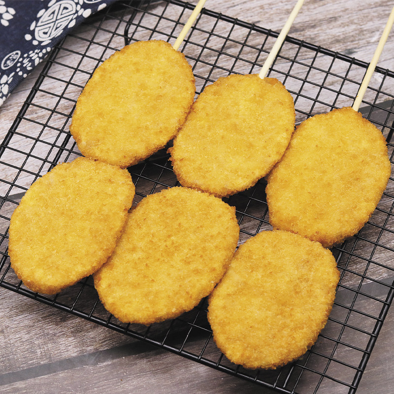 德邻qq大鸡排串油炸铁板脆皮鸡排裹粉脆香鸡排烧烤串15串/包 8包