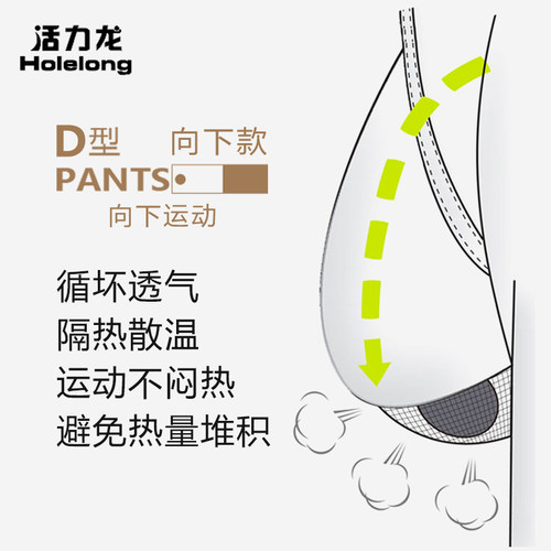 活力龙男士紧身内裤阴囊托男生枪弹分离防磨裆潮湿运动跑步四角裤 - 图1