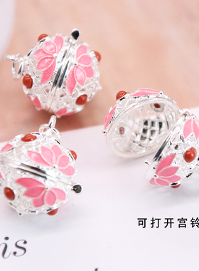 滴油景泰蓝莲花宫铃可打开古风
