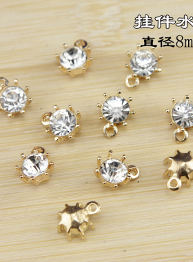 水钻金色挂坠手工发饰
