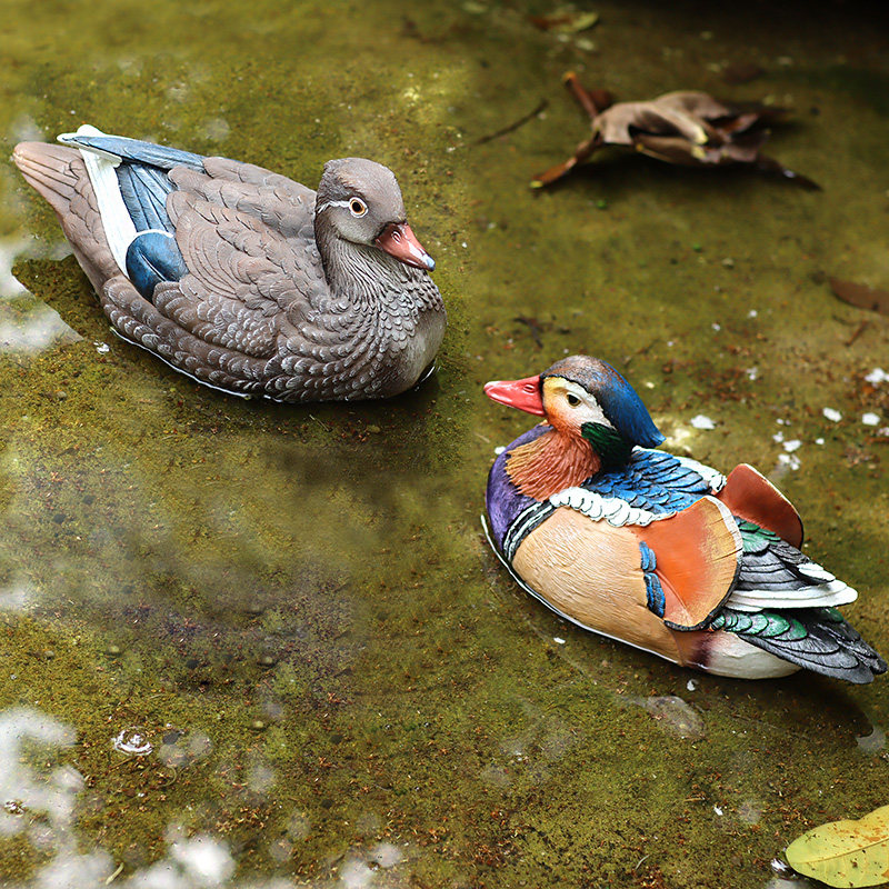 创意浮水鸳鸯鸭子花园庭院布置院子池塘鱼池装饰水景摆件景观装饰,淘宝优惠券,粉丝福利购,淘宝优惠卷