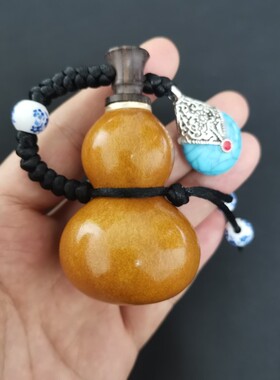 大小天然酒壶葫芦装酒开口葫芦文玩手把件盘手玩拿小酒葫芦装药丸