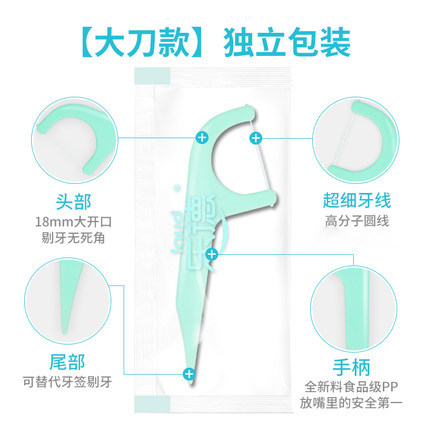 乐德单支独立包装家庭装250支牙线 乐德牙线/牙线棒