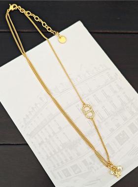 D l o r o l D家高端新款五角星珍珠吊坠项链精致高级感CD锁骨链