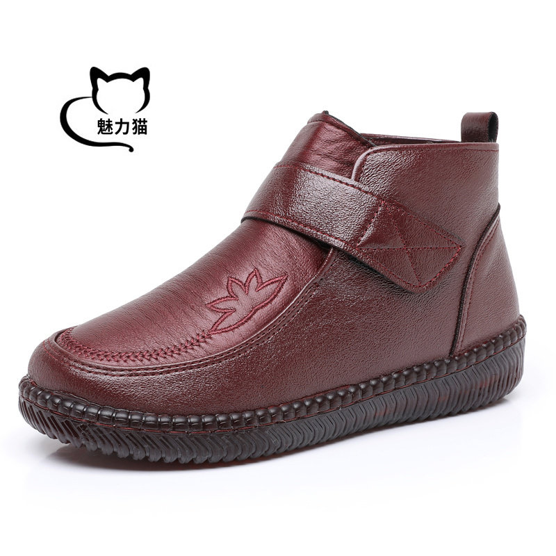 冬季老北京布鞋妈妈棉鞋女加绒加厚中老年女棉靴保暖高帮老人短靴,淘宝优惠券,粉丝福利购,淘宝优惠卷