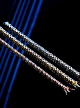 3mm网球手链女高碳钻满钻全钻