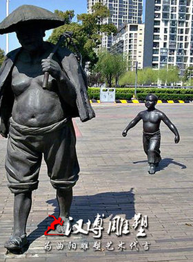 玻璃钢归来公园海边景观人物雕塑