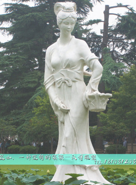 唐朝历史文化汉白玉大型人物雕塑