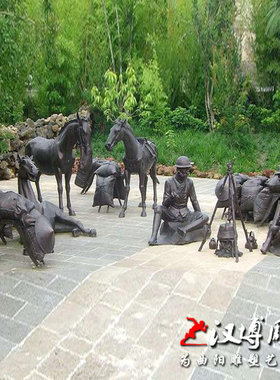 古代商业风云南文化公园人物雕塑