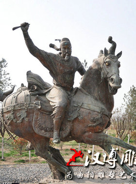 蒙古玻璃钢骑马士兵人物园林景观