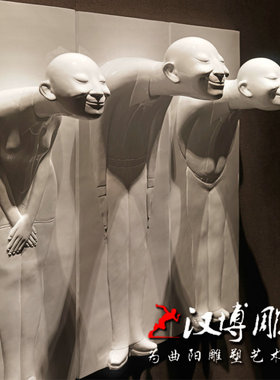 古代人物小孩玻璃钢雕塑景观铸铜