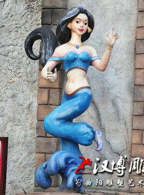 彩绘美女商场步行街迎宾人物雕塑