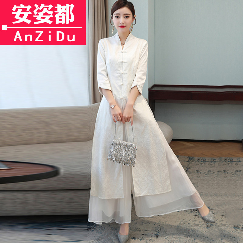 茶服春夏禅意复古禅服中国风旗袍 安姿都上衣