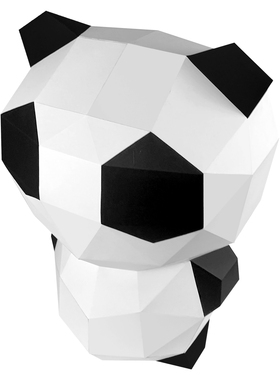 可爱站立熊猫动物纸模摆件成人手工diiy材料客厅电视柜装饰道具