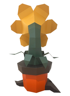 食人花纸模摆件成人手工装饰