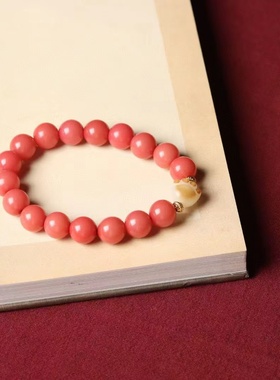 菩提手串绕指柔阴皮菩提根渐变手链老型桶佛珠手串文玩男女