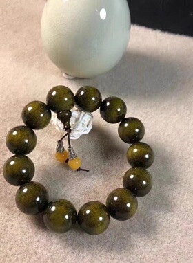 金丝楠木佛珠手串男女手链紫檀黑檀黄花梨沉香阴沉木金丝檀木手串