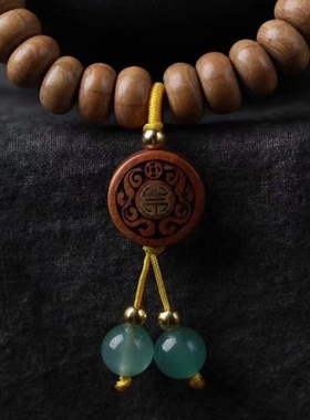 六道木佛珠手串降龙木精品手链子男女款天然老料小叶紫檀念珠26颗