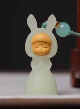 夜光石许愿兔子香囊球手机吊坠女款随身葫芦招财车挂件包包装饰品