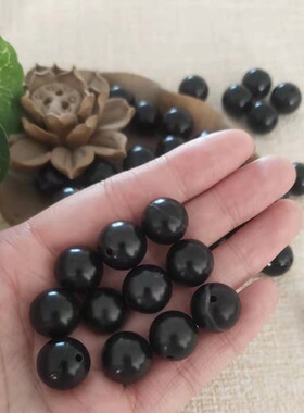 泗滨砭石珠子散珠DIY手工串珠手链手串项链情侣款泡脚珠108颗佛珠