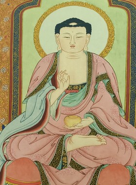 夏荆山国画真迹唐卡佛像书画高清微喷仿古画芯装裱挂轴礼品装饰画