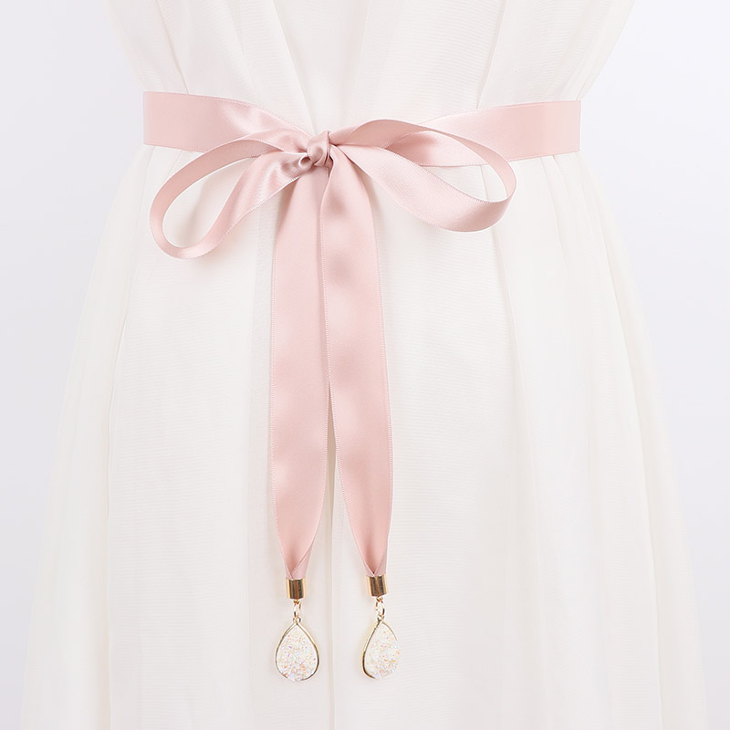 飘带丝绸腰带女装饰简约细长条束腰系带腰绳裙带衬衫连衣裙子配饰 - 图0