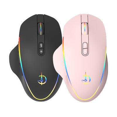 无线鼠标静音可充电式RGB灯效游戏电竞适用小米联想华为苹果戴尔