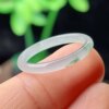 No. 17 genuine natural jadeite ring A goods jade thin edge green color exquisite ring ring couple ring