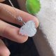 925 silver buckle with jade butterfly pendant