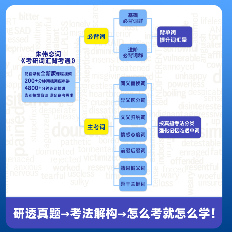 当当网 2024考研英语朱伟恋词背考通原5500词考研英语真题的本质考研英语词汇考研单词书朱伟恋词7000词2024考研英语一二历年真题-图1