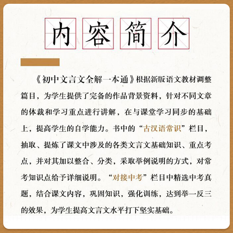 当当初中文言文全解一本通2024七八年级九年级教材配套人教版初中通用文言文全解读古文译注及赏析古诗789年级配套初中语文教材-图0