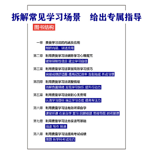 当当网 费曼学习法：我就是这样考上清华的写书哥著学习方法学习高手脑科学学生家长考试方法思维方式自我学习管理人 正版书籍 - 图1