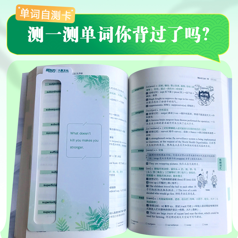 官方正版】备考2024年6月新东方四级英语词汇乱序版 四级考试英语真题绿宝书联想记忆法专项训练便携大学4级考试单词书四六级词汇