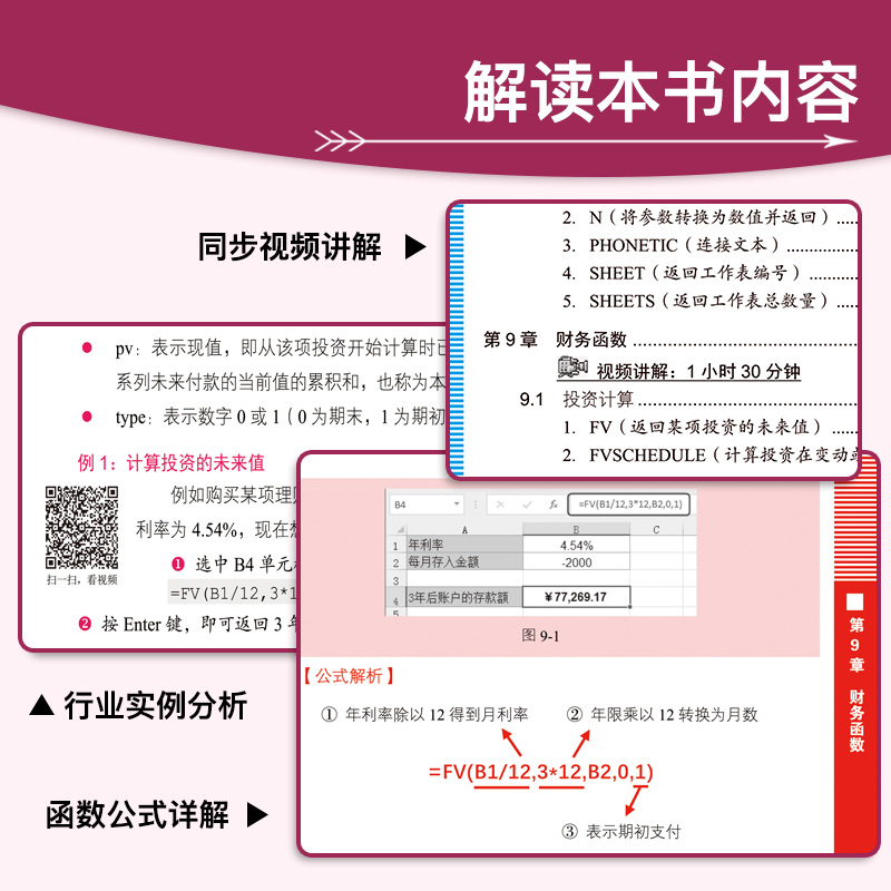 【当当网 正版书籍】Excel函数与公式速查宝典教程（视频案例彩色印刷）wps办公软件办公应用自学教程 excel数据处理与分析office - 图2