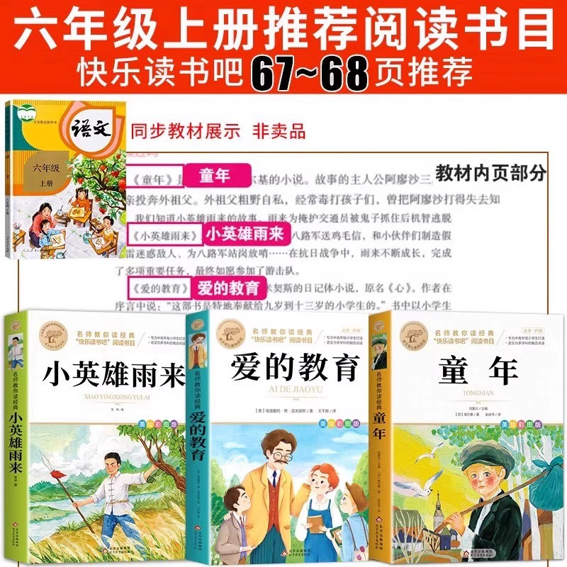 鲁滨逊漂流记六年级下册必读课外书完整版快乐读书吧六上童年爱的教育小英雄雨来汤姆索亚历险记尼尔斯骑鹅旅行记爱丽丝漫游奇境