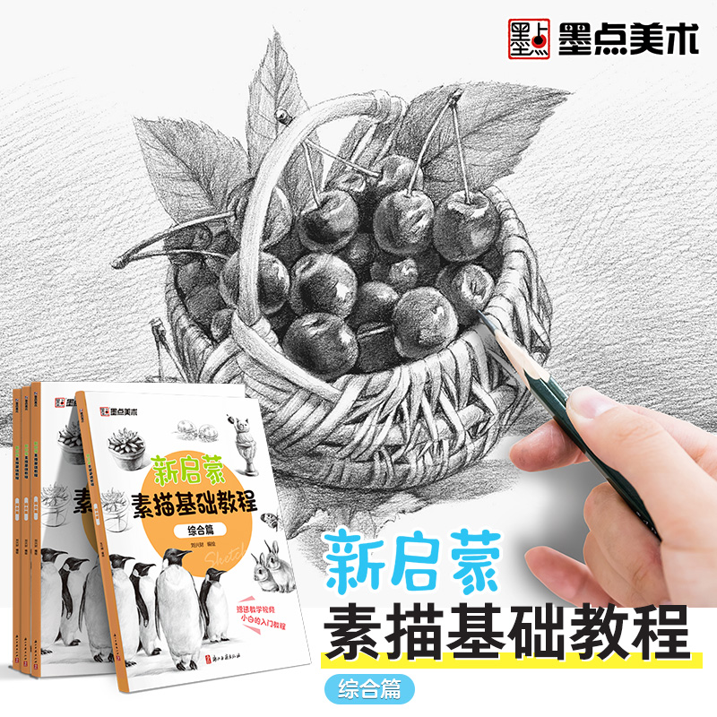 墨点美术 新启蒙素描基础教程 综合篇 学生以及初学者素描入门学习参考使用轻松入门 - 图0