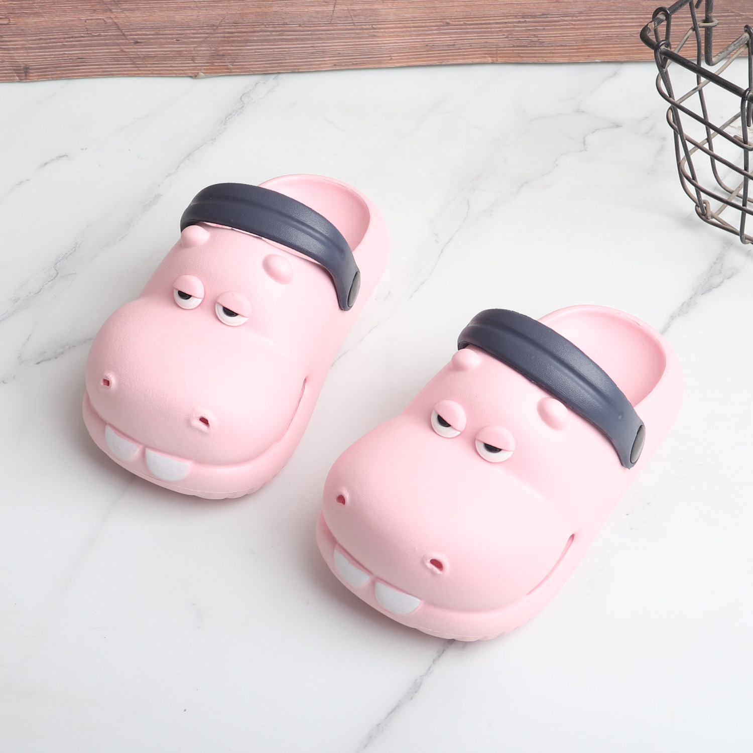 儿童可爱卡通立体河马包头洞洞鞋后绊带外穿沙滩鞋海边耐磨女孩男,淘宝优惠券,粉丝福利购,淘宝优惠卷