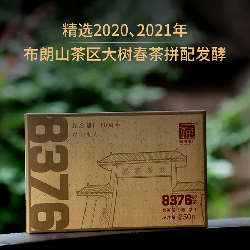 福海茶厂2023年新品8376砖茶建厂40周年特制经典唛号熟茶普洱茶 - 图0