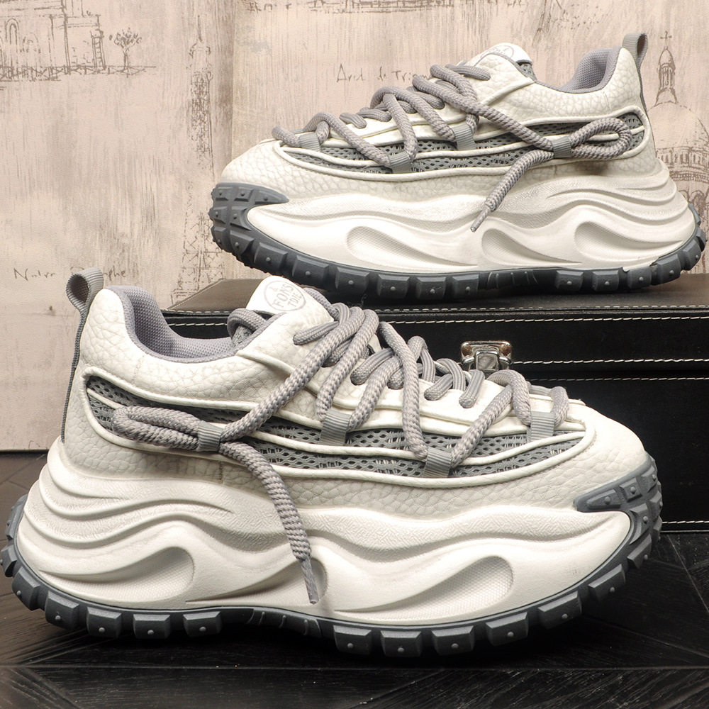 高级感潮牌厚底复古时尚老爹鞋男款春季透气增高运动休闲鞋男鞋子,淘宝优惠券,粉丝福利购,淘宝优惠卷