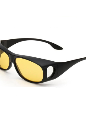 偏光风镜挡风太阳镜男女方形套镜