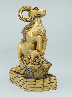 金羊送财摆件三阳开泰羊三羊开泰生肖羊吉祥物客厅装饰家居工艺品