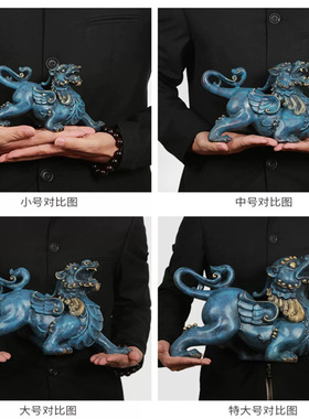 貔貅铜摆件一对母子皮丘家居客厅玄关酒柜店铺装饰工艺品乔迁礼物