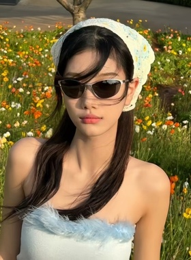 新款网红个性金属猫眼墨镜女感y2k街拍防晒太阳眼镜男太阳镜