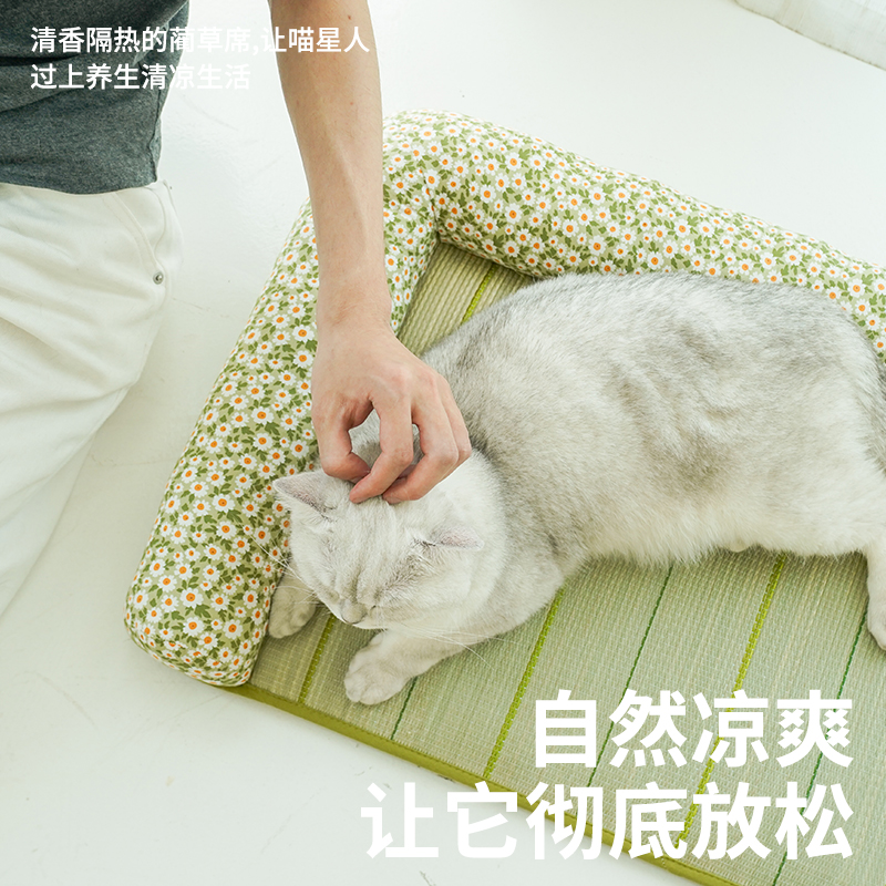 zeze凉席猫窝猫垫子睡觉用夏季降温宠物冰垫凉垫狗狗睡垫猫咪用品