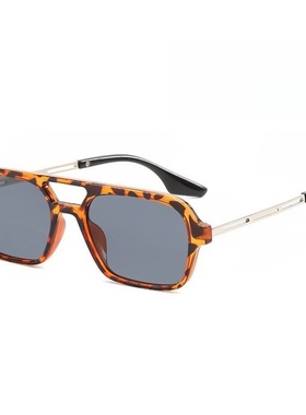 新款双梁镂空男士墨镜明星同款