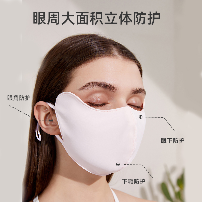 uvno全脸护眼角冰丝防晒口罩